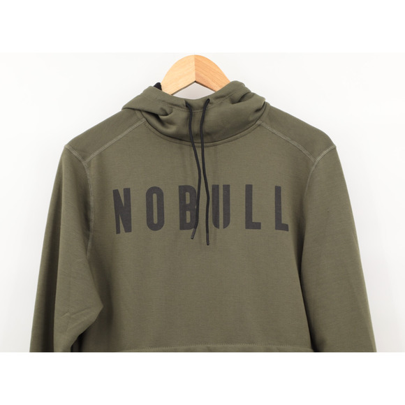 Nobull Men's Athletic Workout Hoodie Running Gym Green Sweatshirt Size M - Picture 3 of 5